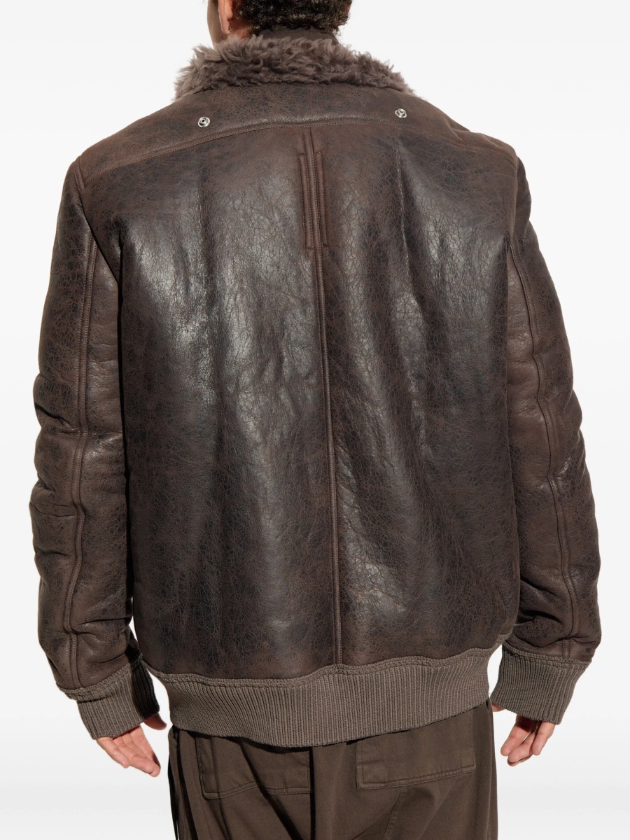 Geaca de piele Rick Owens maro - Img 4