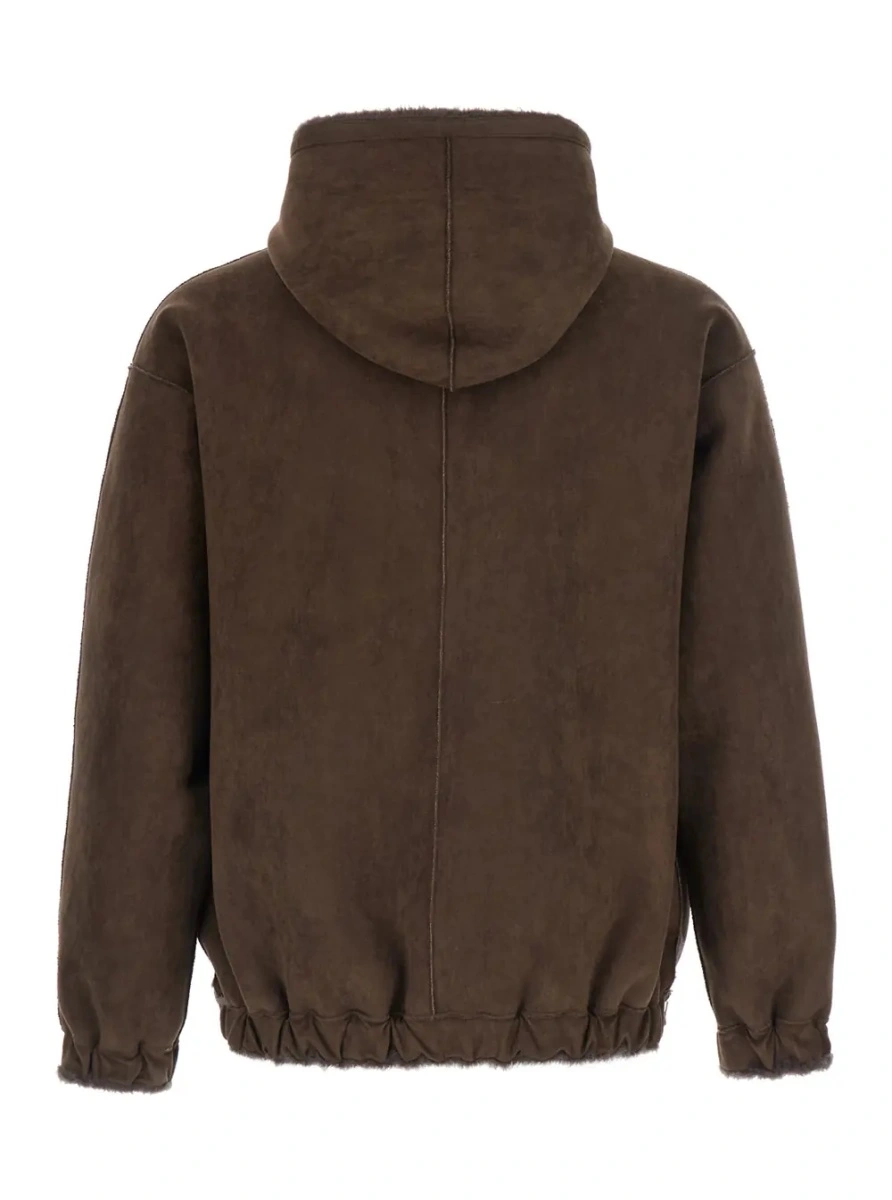Geaca de piele VALENTINI 1972 maro din piele si shearling - Img 2