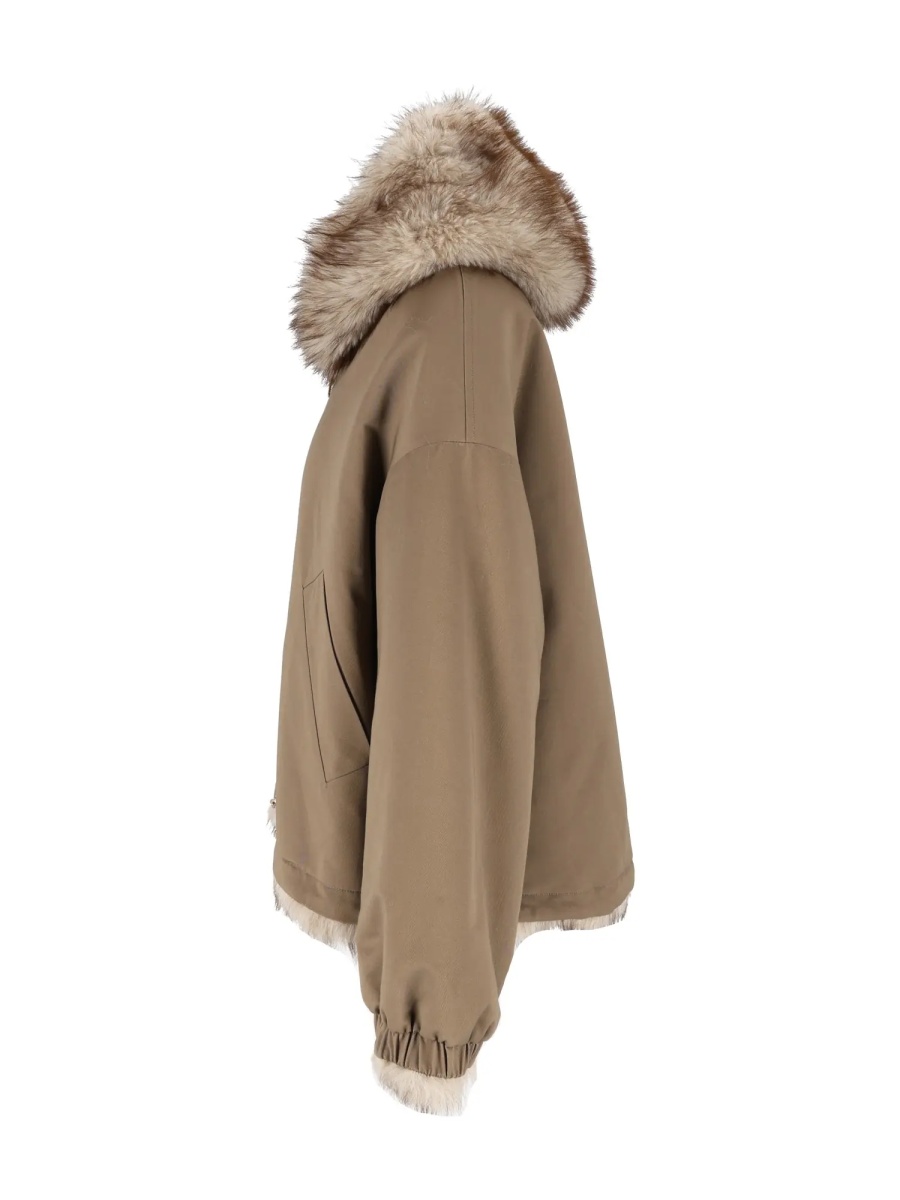 Geaca de Piele WOMAN FABRIC &amp; FAKE FUR JACKET - Img 3