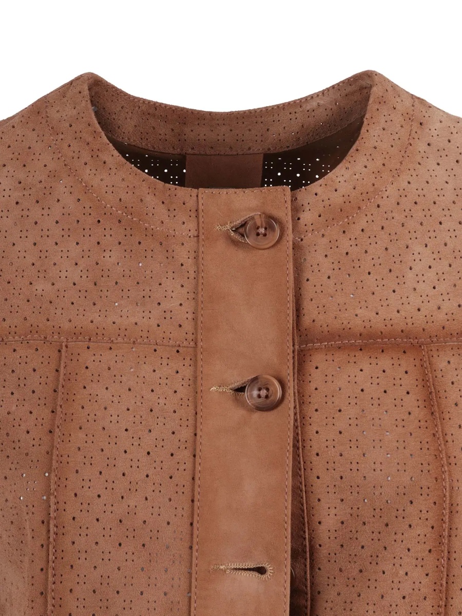 Geaca de Piele WOMAN GOAT SUEDE LEATHER JACKET - Img 3