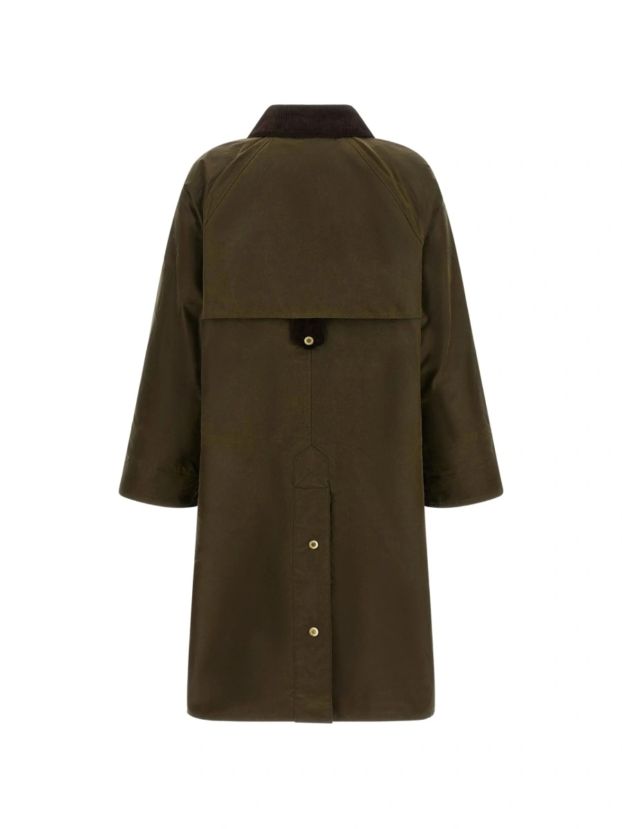 Geaca Oversize Barbour verde din bumbac - Img 2