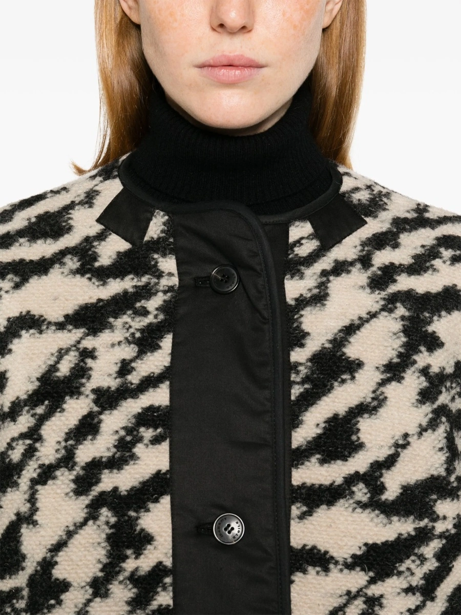 Geaca Oversize ISABEL MARANT ETOILE neagra din lana si poliester reciclat - Img 5