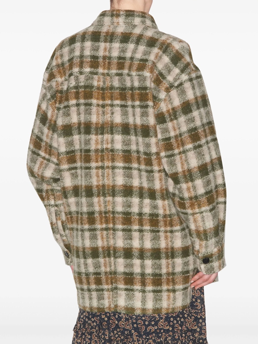 Geaca Oversize ISABEL MARANT ETOILE verde din polyester si fibre - Img 4