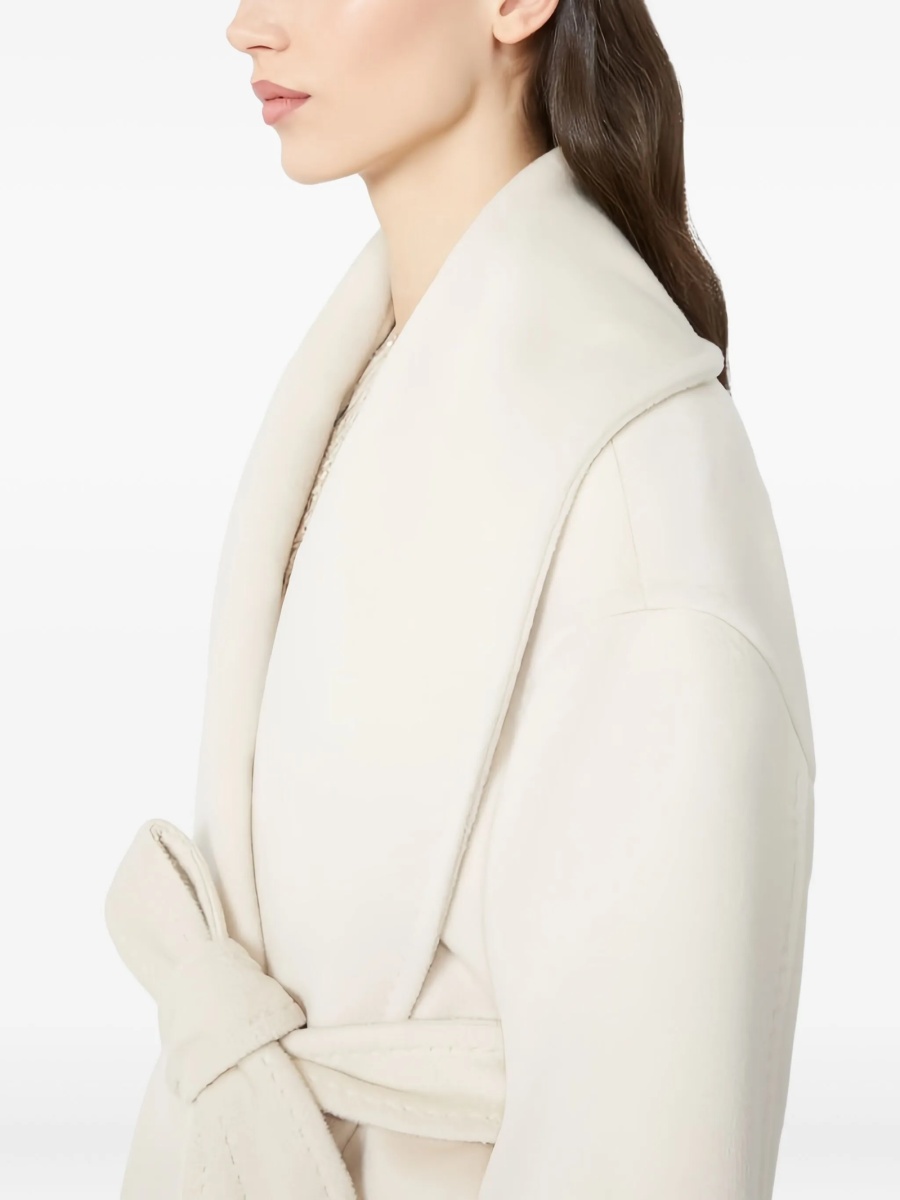 Geaca Oversize MaxMara Studio alba din alpaca si lana - Img 3