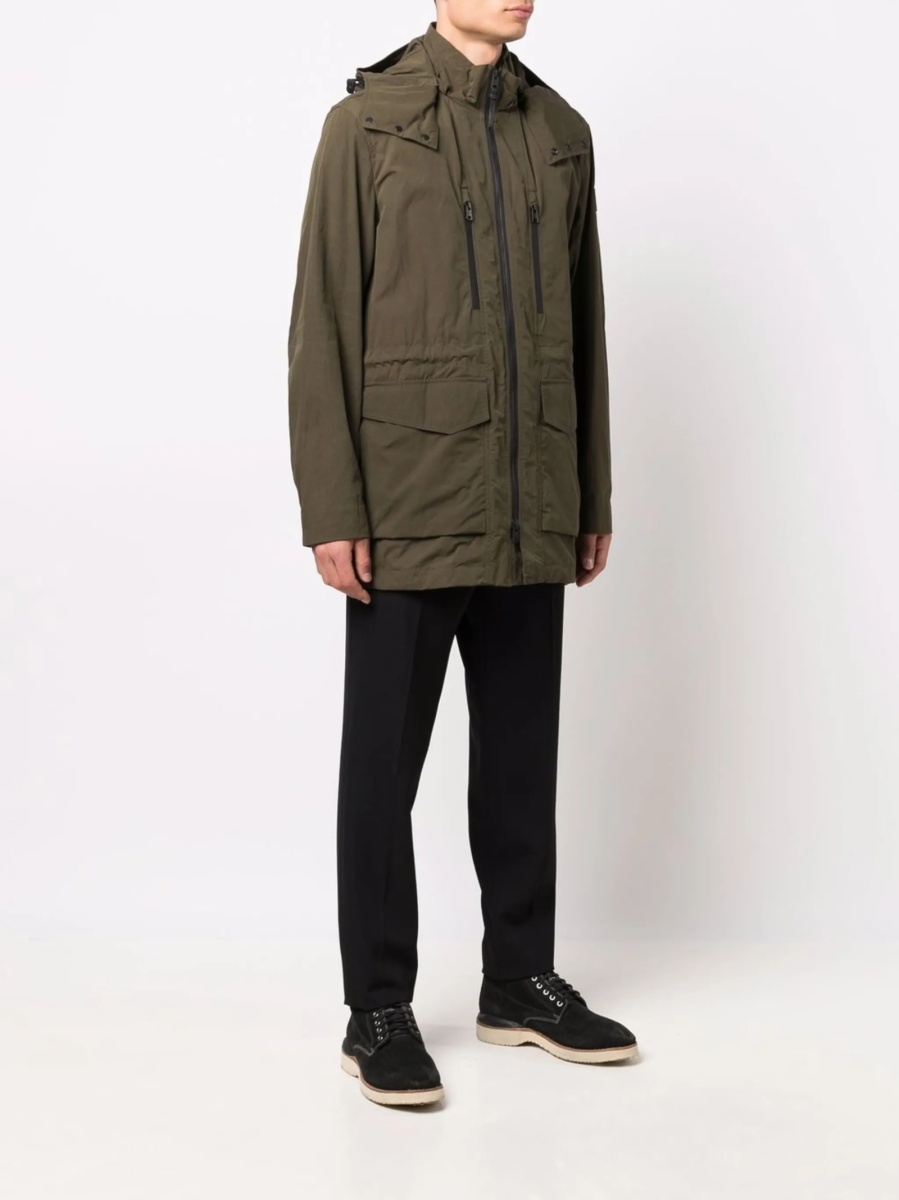 Geaca Parka Woolrich verde din lana - Img 3