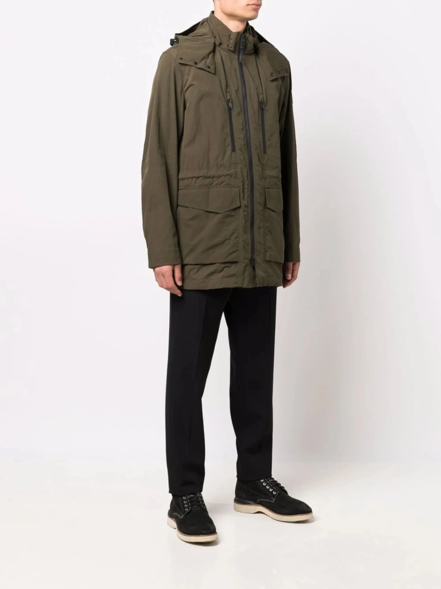 Geaca Parka Woolrich verde din lana - Img 3