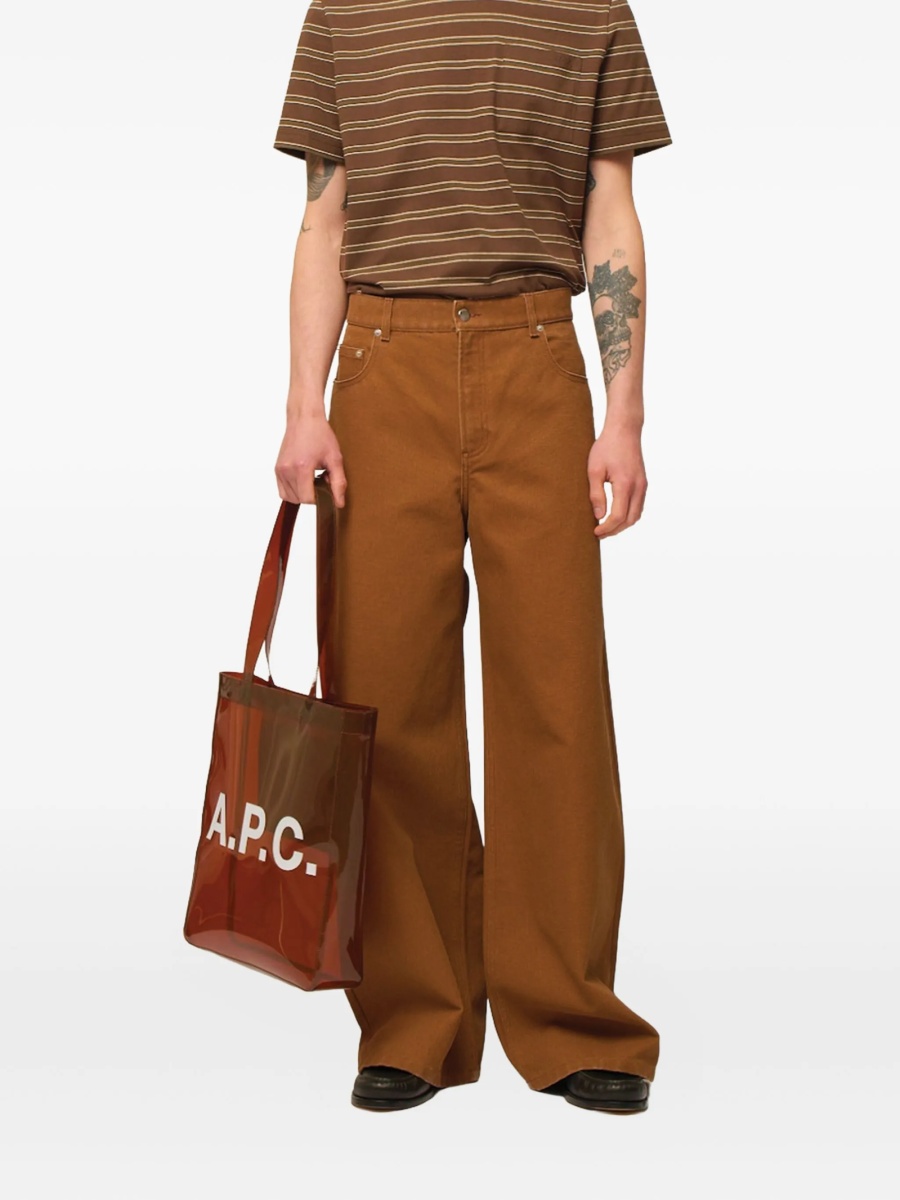 Geanta de mana A.P.C. maro din pvc - Img 3