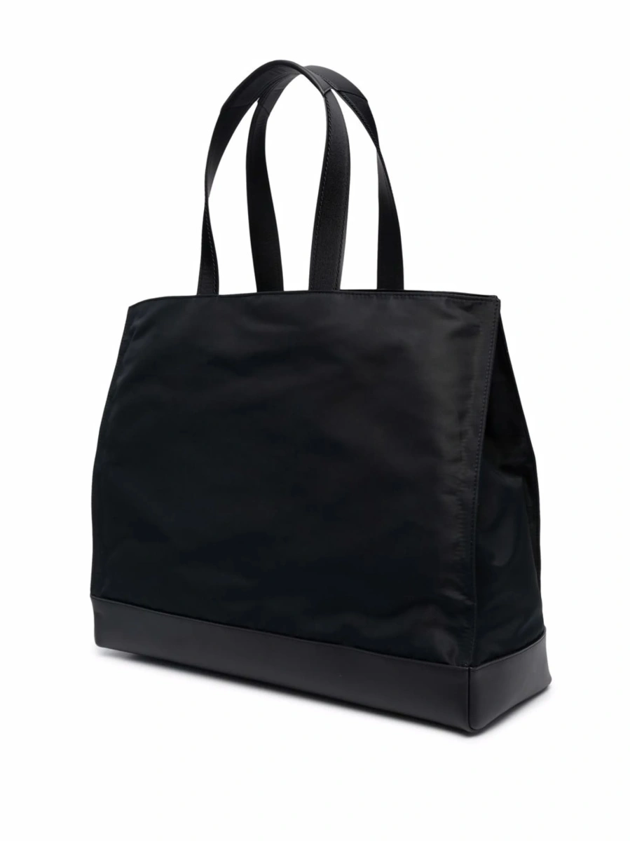 Geanta de mana Alexander McQueen neagra din piele si material textil - Img 3