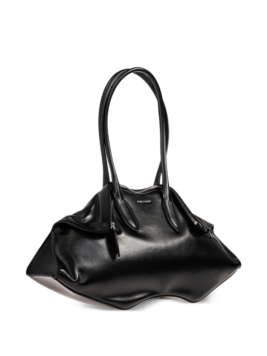 Geanta de mana Alexander McQueen neagra din piele - Img 4