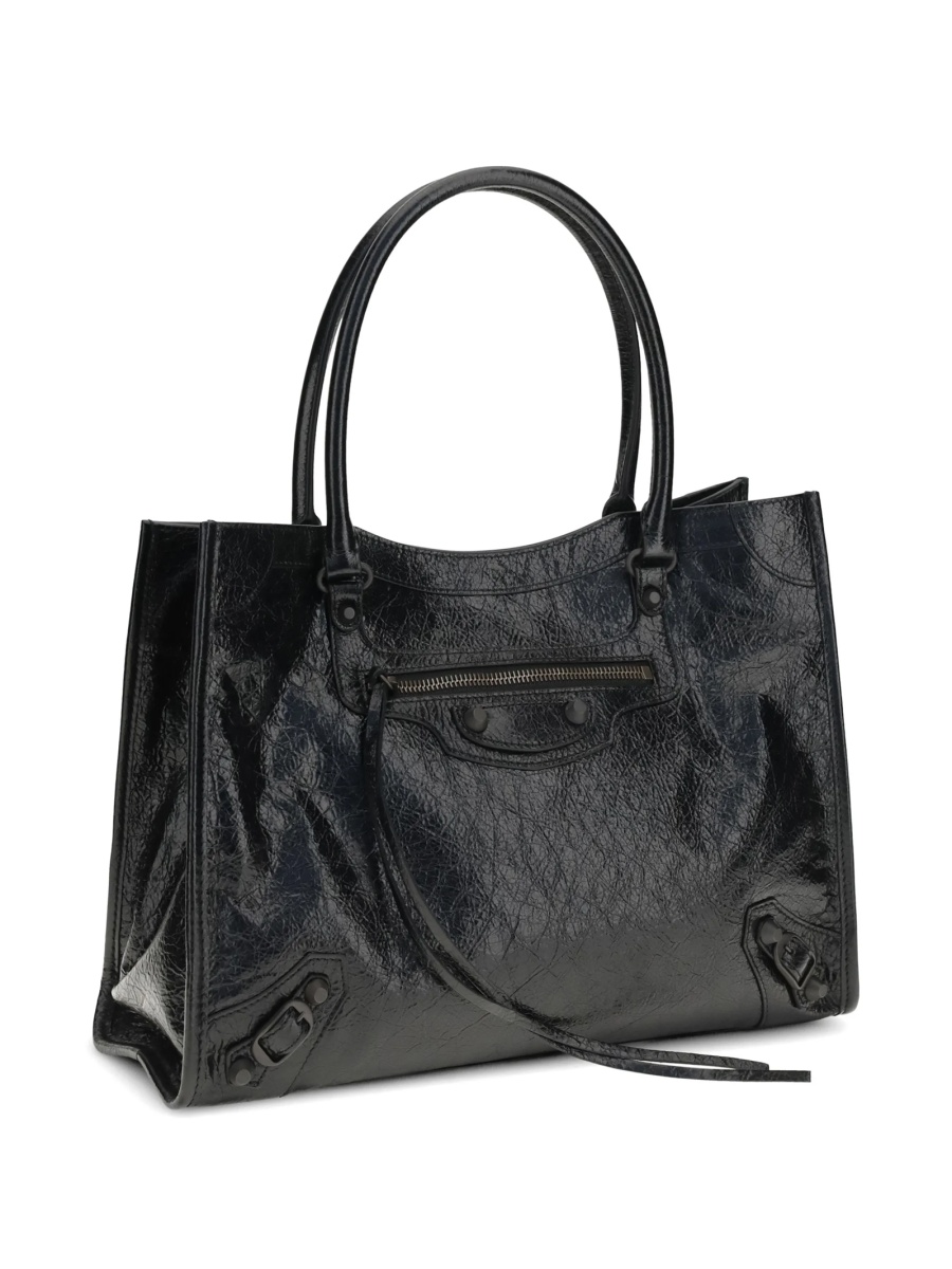 Geanta de mana Balenciaga albastra din piele - Img 2