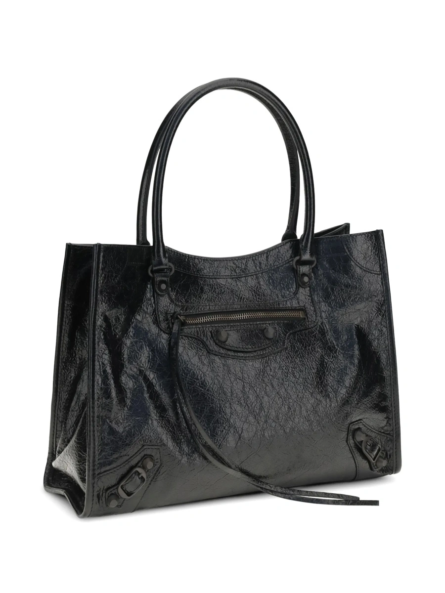 Geanta de mana Balenciaga albastra din piele - Img 2