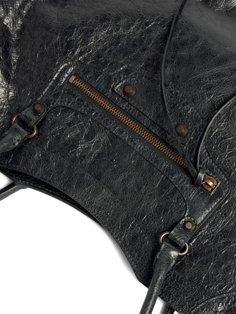 Geanta de mana Balenciaga neagra din piele - Img 5