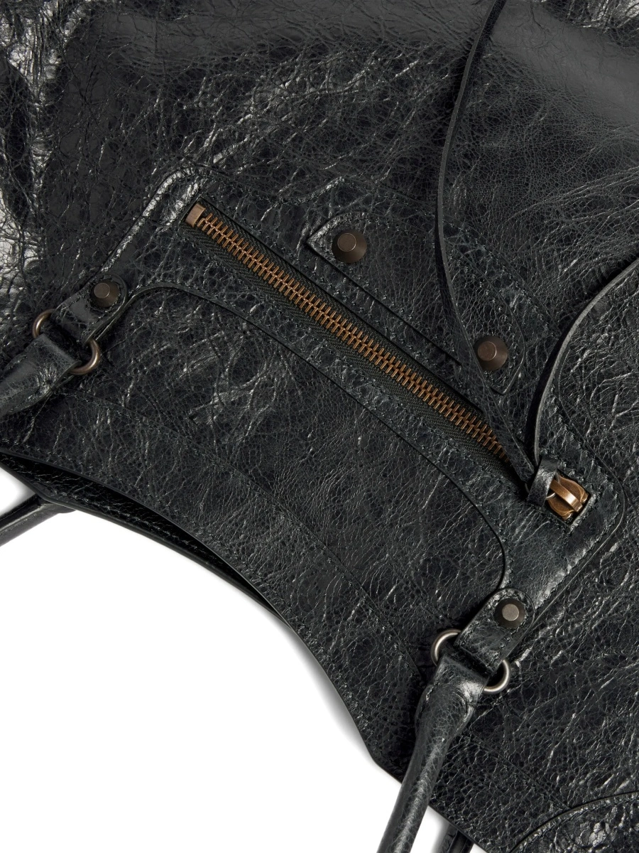 Geanta de mana Balenciaga neagra din piele - Img 5