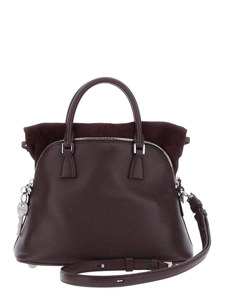 Geanta de mana Bordeaux Handbag with Adjustable and Removable Shoulder Strap in Leather for Women - Img 2