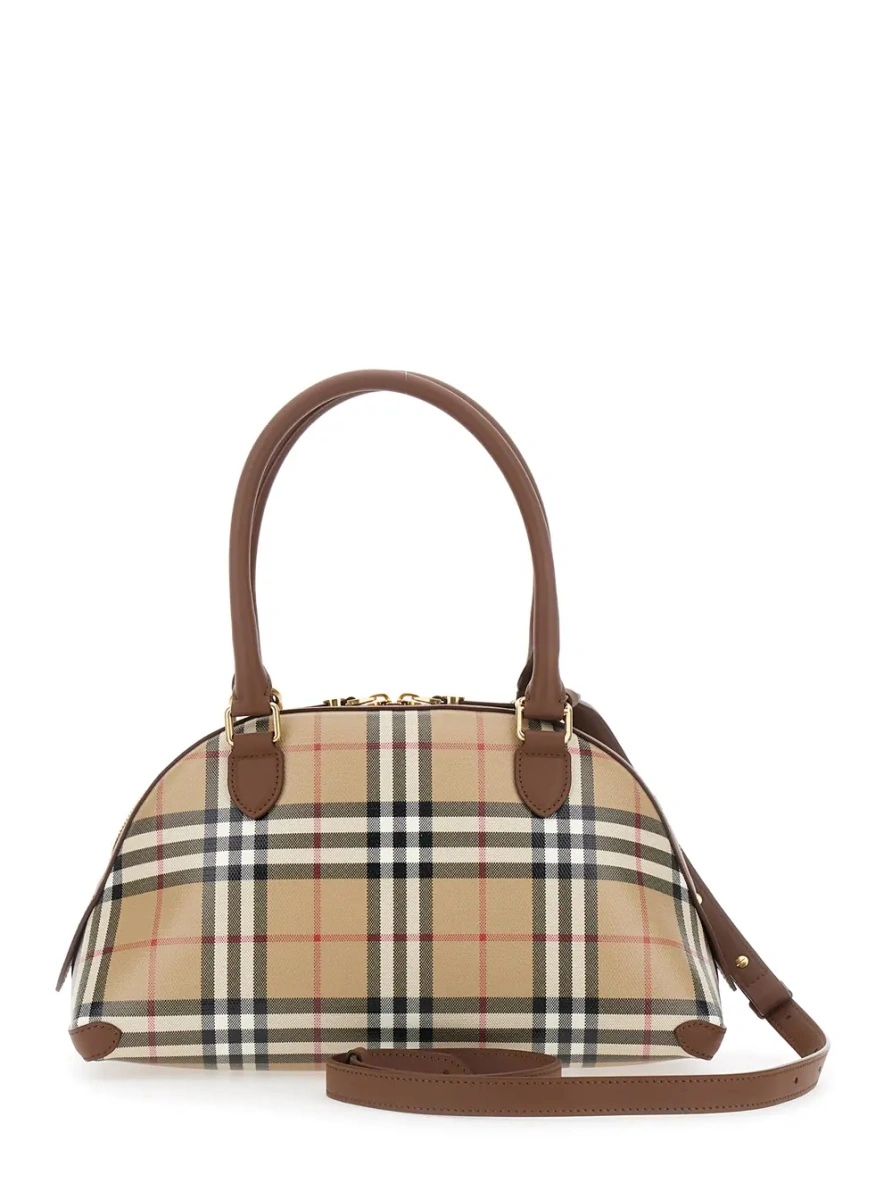 Geanta de mana Burberry bej din canvas Check 'Primrose' - Img 2