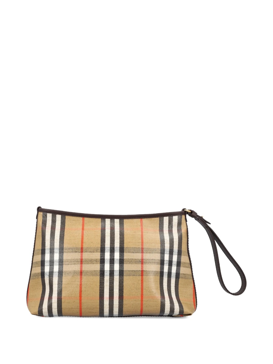 Geanta de mana Burberry neutra din bumbac si vascoza - Img 2