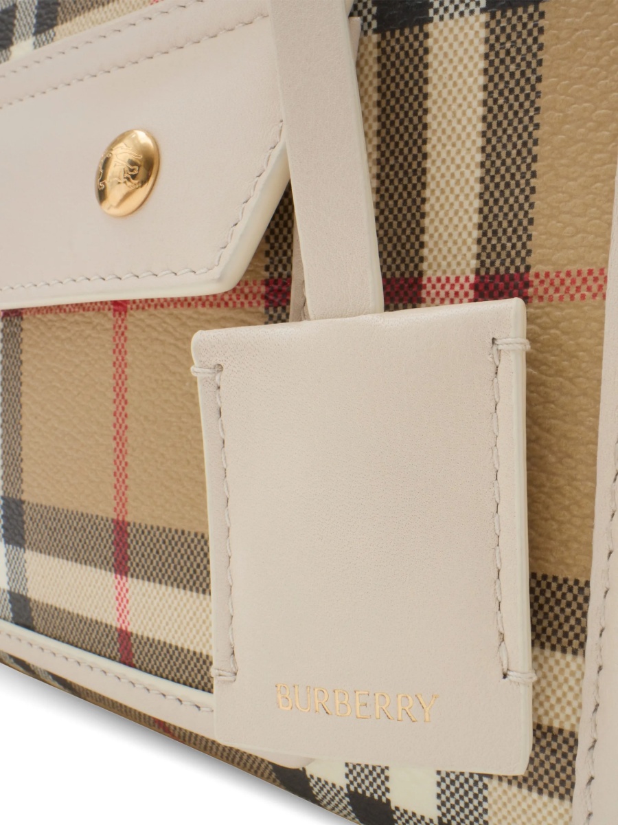 Geanta de mana Burberry neutra din piele si polyester - Img 4