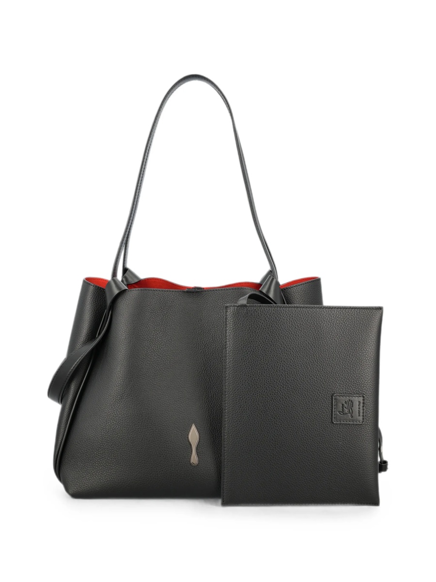 Geanta de mana Christian Louboutin neagra din piele - Img 2