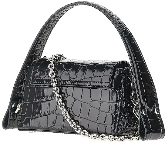 Geanta de mana Croco-embossed leather small 'Hazel' bag - Img 2