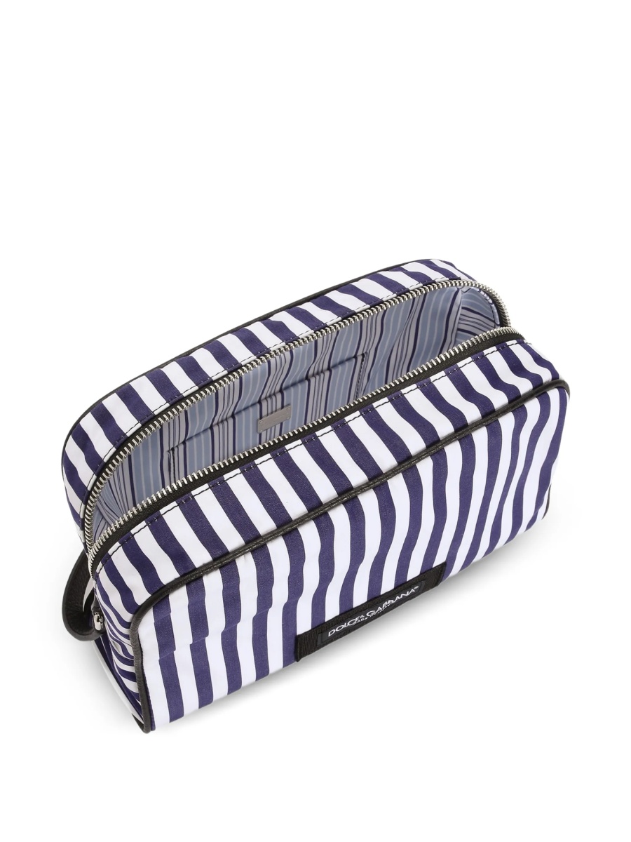 Geanta de mana Dolce &amp; Gabbana albastra din piele si polyester - Img 4