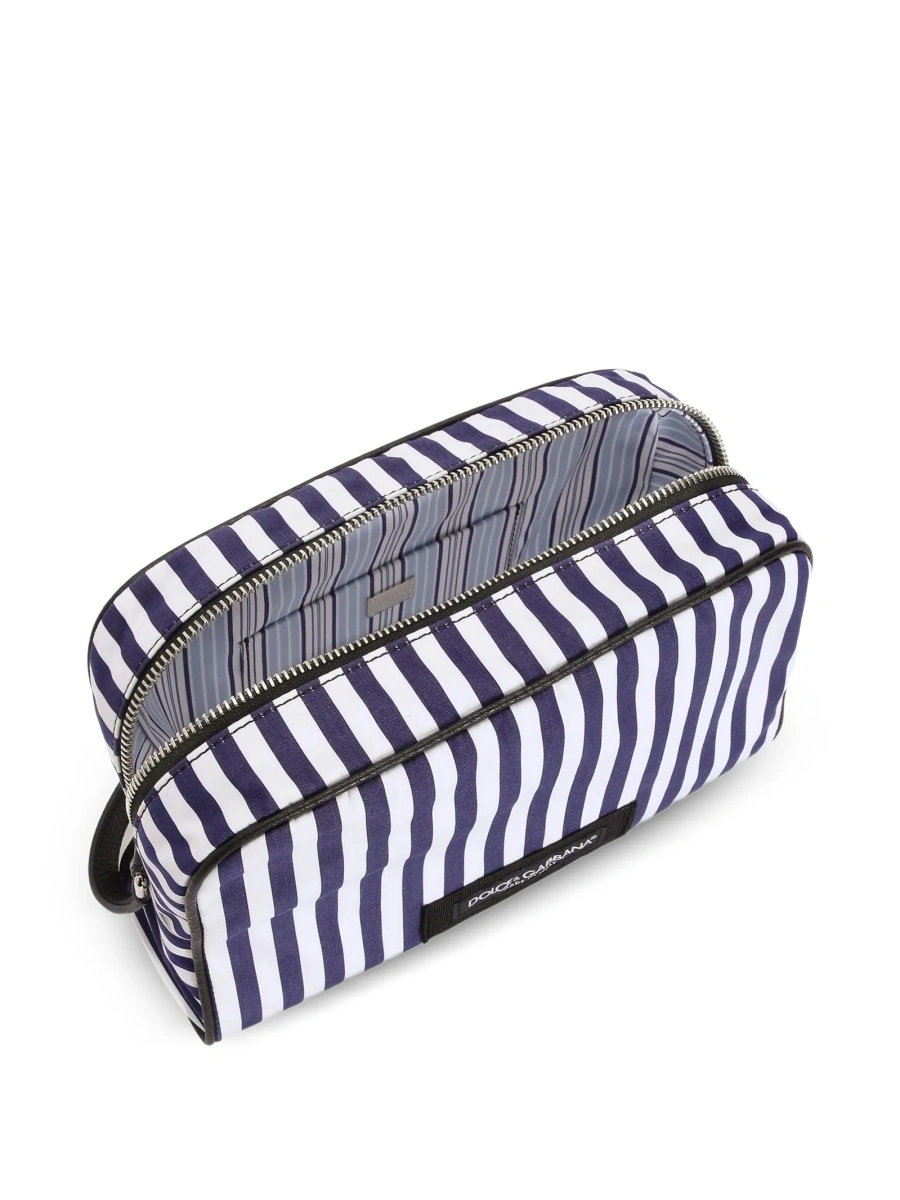 Geanta de mana Dolce &amp; Gabbana albastra din piele si polyester - Img 4