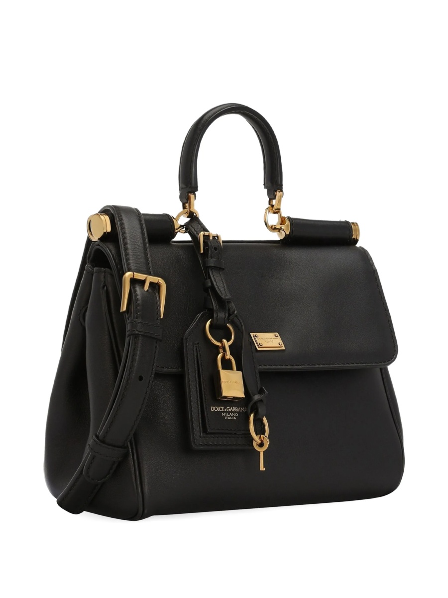 Geanta de mana Dolce &amp; Gabbana neagra din piele si pvc - Img 3