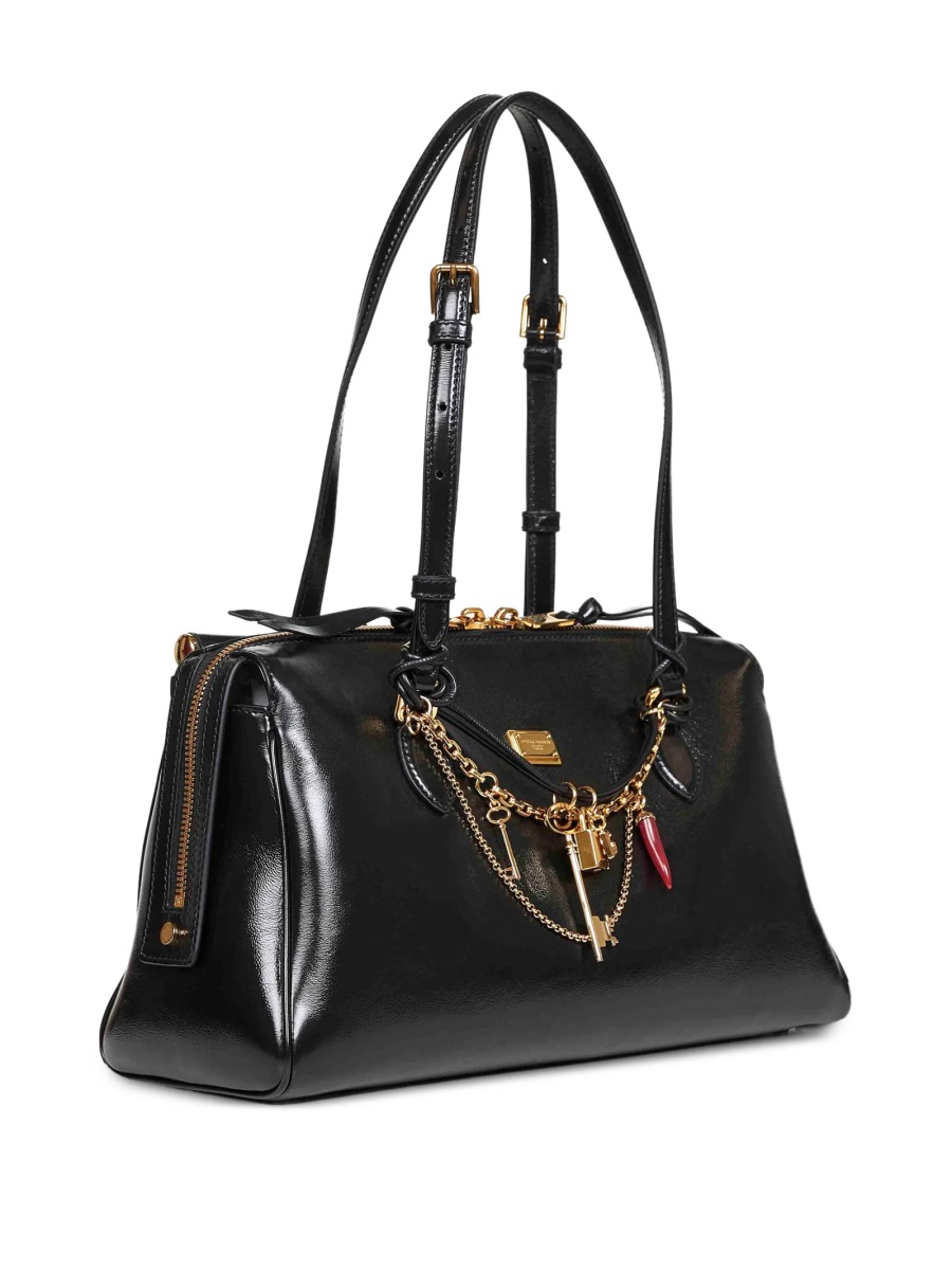 Geanta de mana Dolce &amp; Gabbana neagra din pvc si piele - Img 3