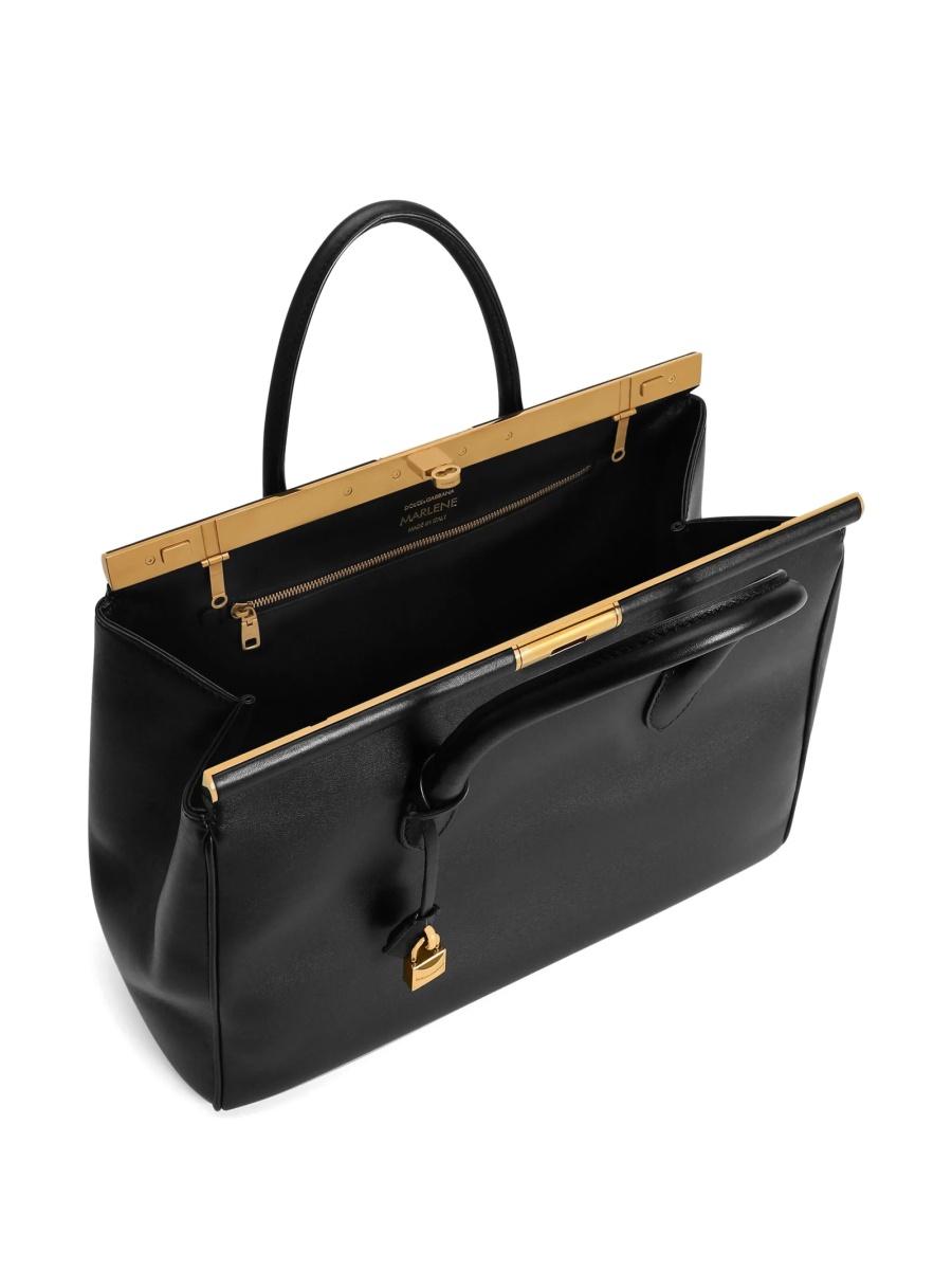 Geanta de mana Dolce &amp; Gabbana Sicily neagra din piele - Img 4