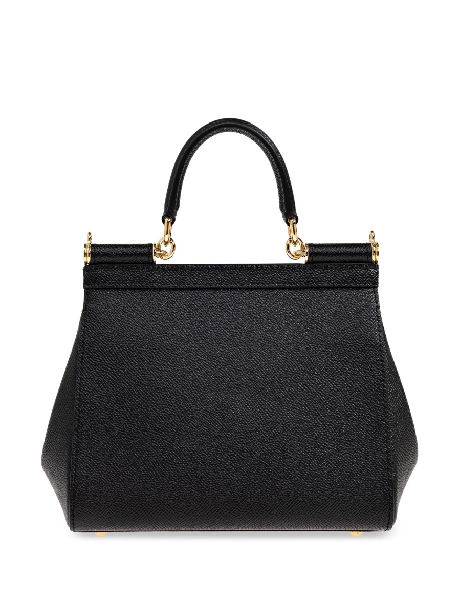 Geanta de mana Dolce &amp; Gabbana Sicily neagra din piele - Img 3