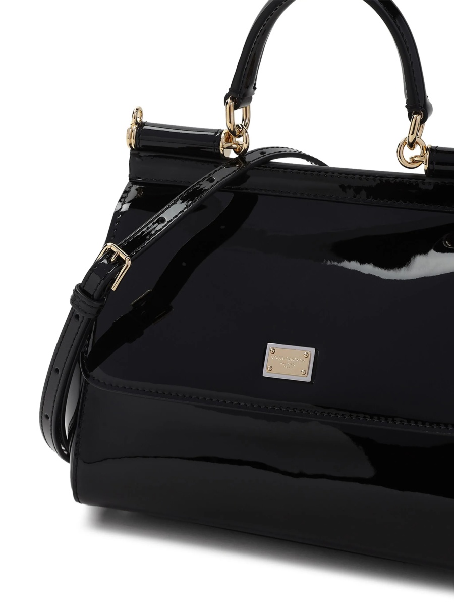 Geanta de mana Dolce &amp; Gabbana Sicily neagra din piele - Img 3