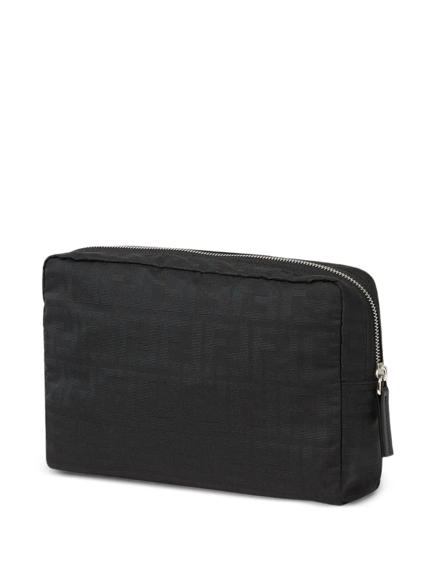 Geanta de mana Fendi neagra din canvas FF - Img 4