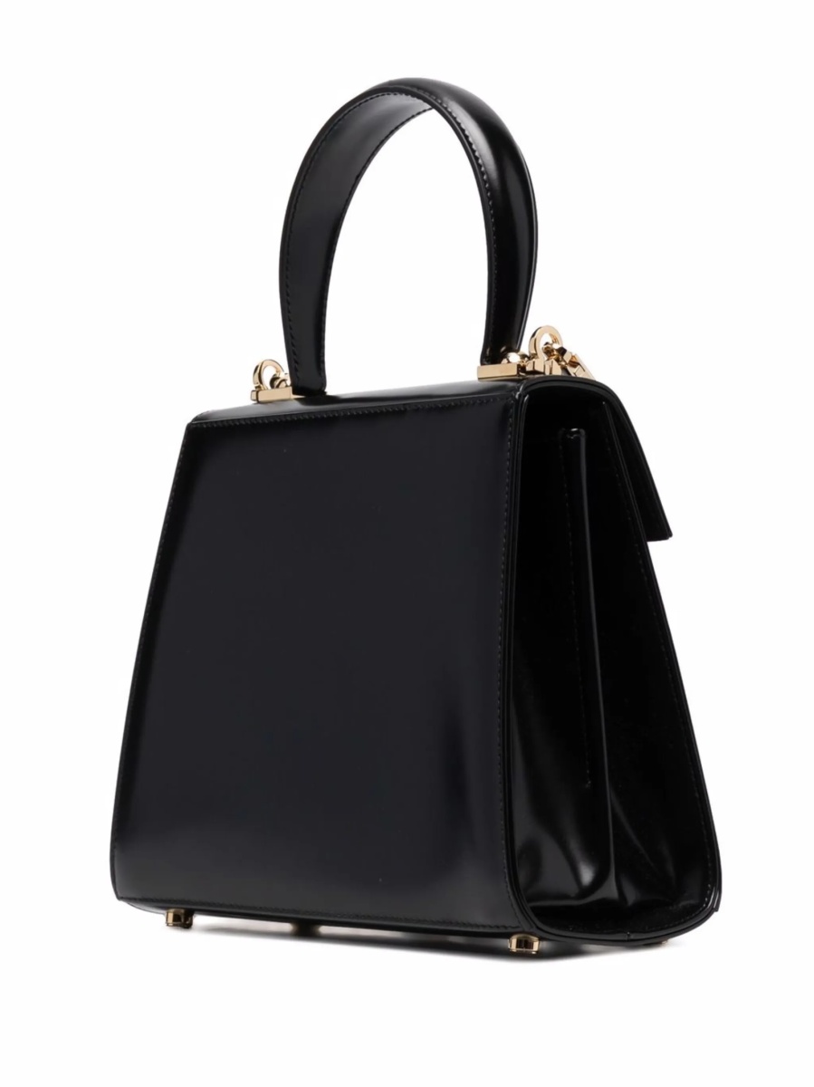 Geanta de mana Ferragamo gancini neagra din piele - Img 3