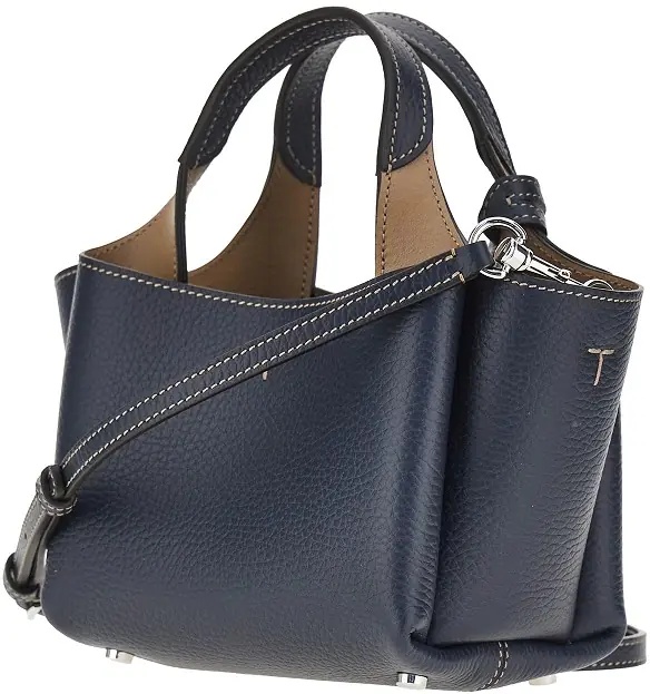 Geanta de mana Grained leather mini shopping bag - Img 2