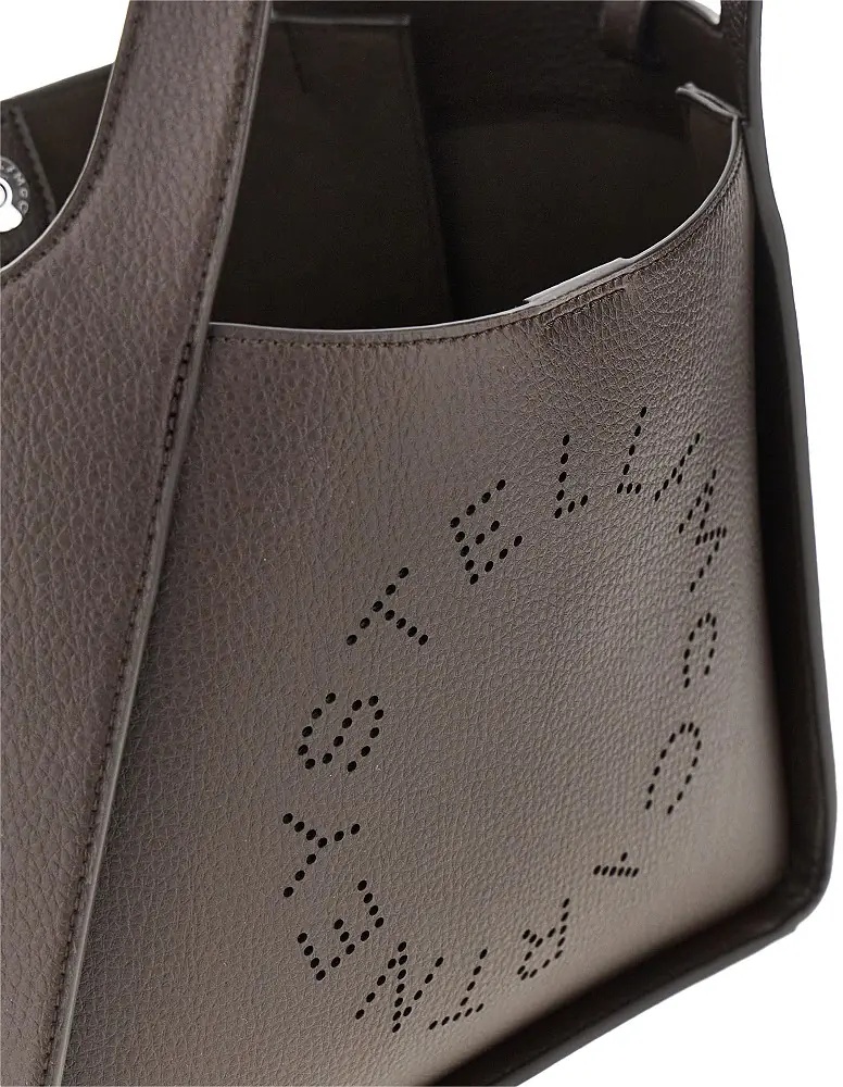 Geanta de mana Grained vegan leather 'Stella Logo' bag - Img 4