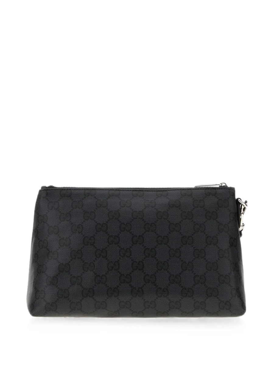 Geanta de mana Gucci neagra din in si bumbac - Img 2