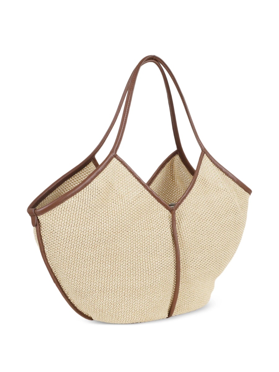 Geanta de mana HEREU neutra din piele si material textil - Img 3