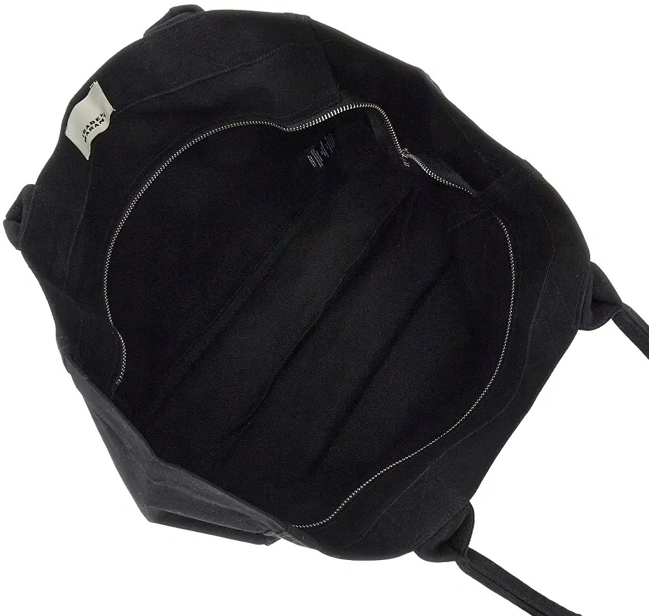 Geanta de mana Isabel Marant neagra din canvas 'Yenky Zipped' - Img 3