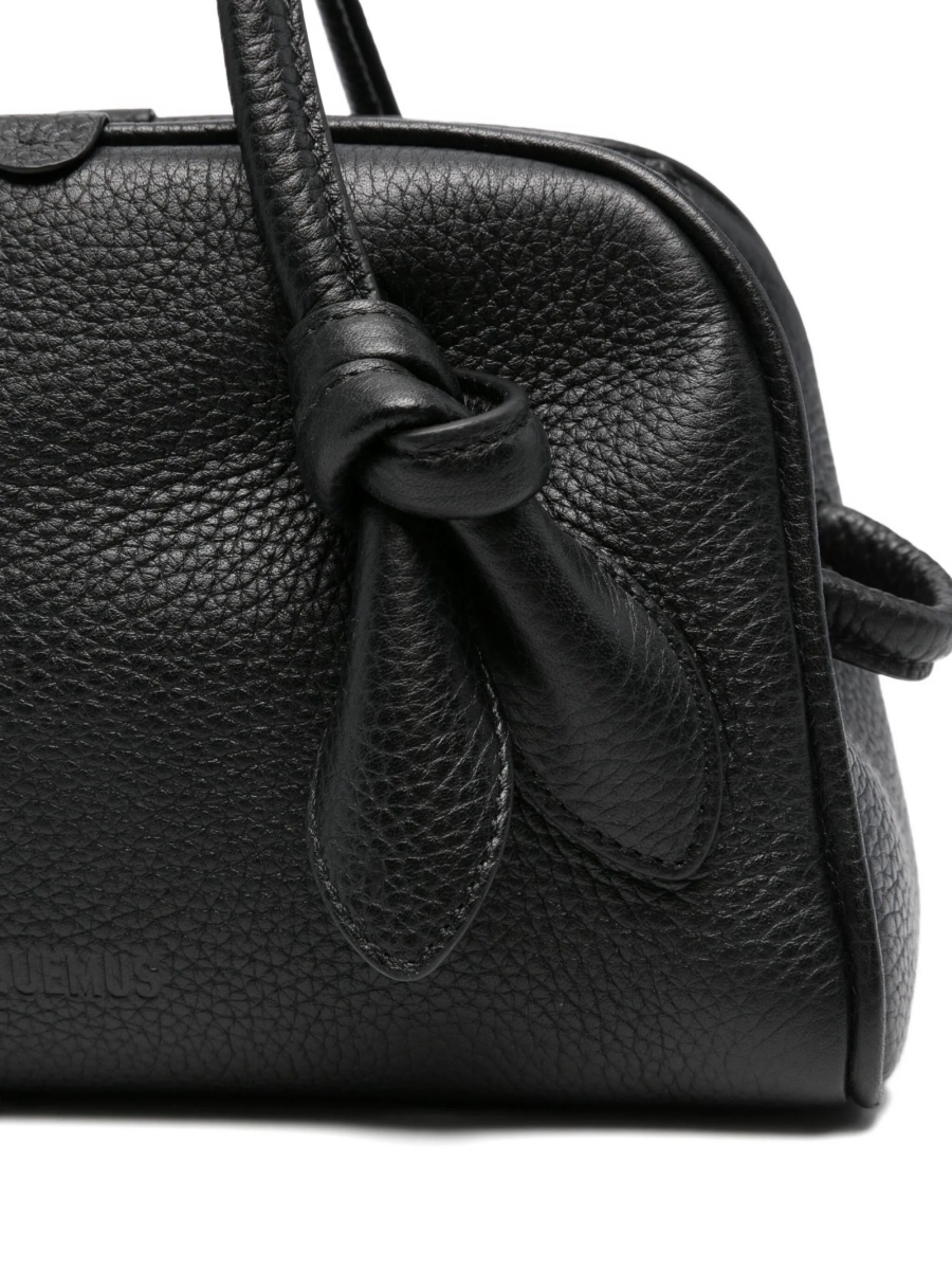 Geanta de mana JACQUEMUS Turismo neagra din piele - Img 4