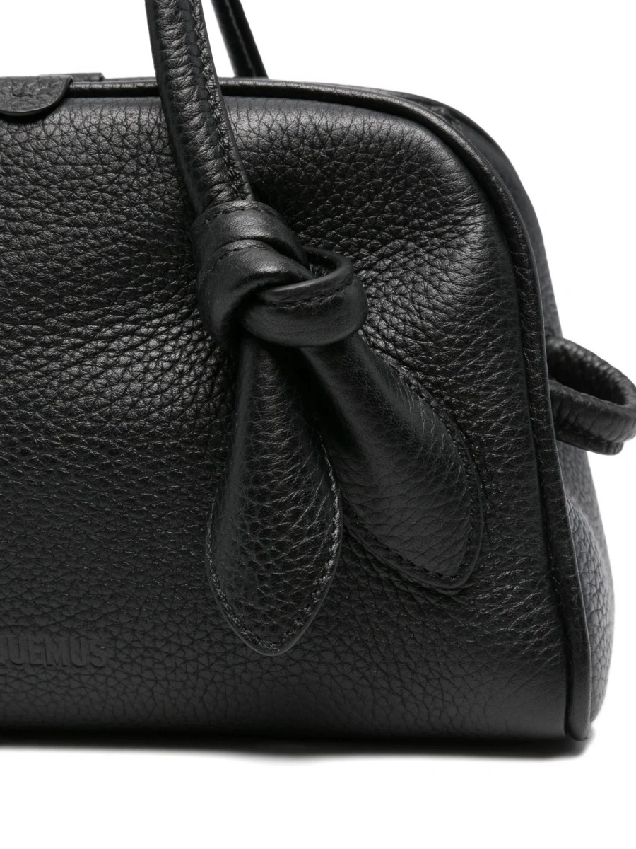 Geanta de mana JACQUEMUS Turismo neagra din piele - Img 4