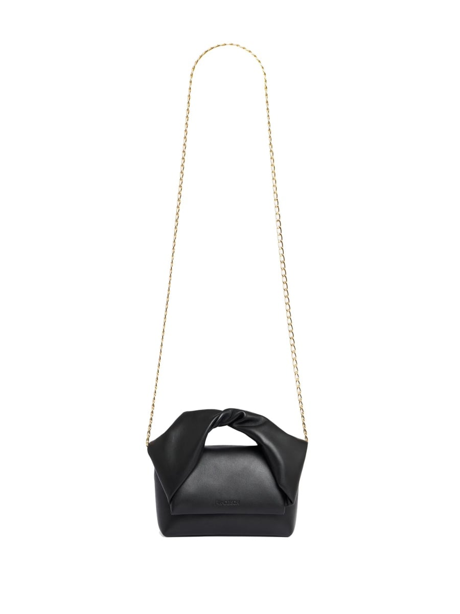 Geanta de mana JW Anderson neagra din zamak si piele - Img 5