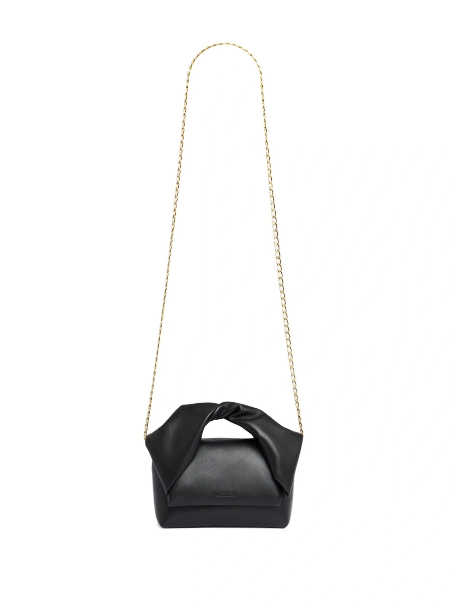 Geanta de mana JW Anderson neagra din zamak si piele - Img 5