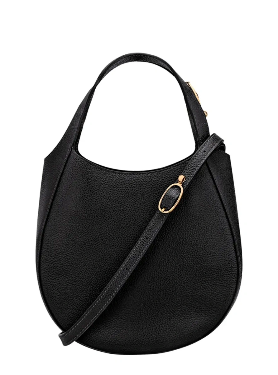 Geanta de mana Longchamp neagra din piele - Img 2