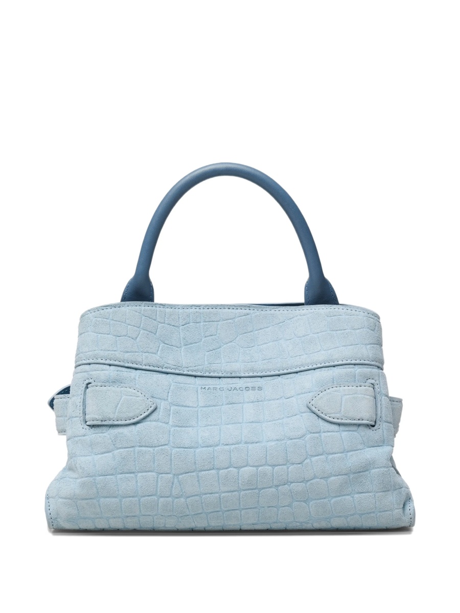 Geanta de mana Marc Jacobs albastra din piele intoarsa - Img 4
