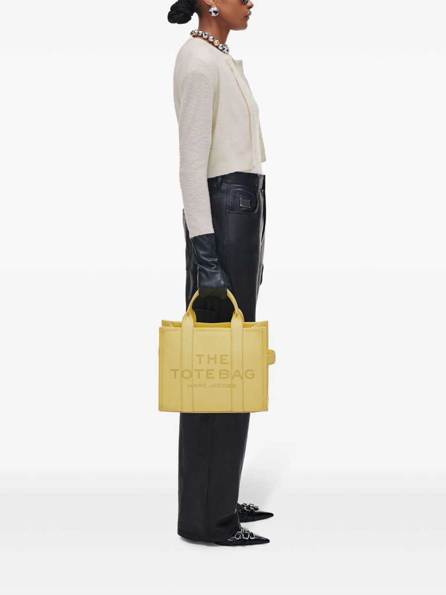 Geanta de mana Marc Jacobs galbena din piele - Img 2