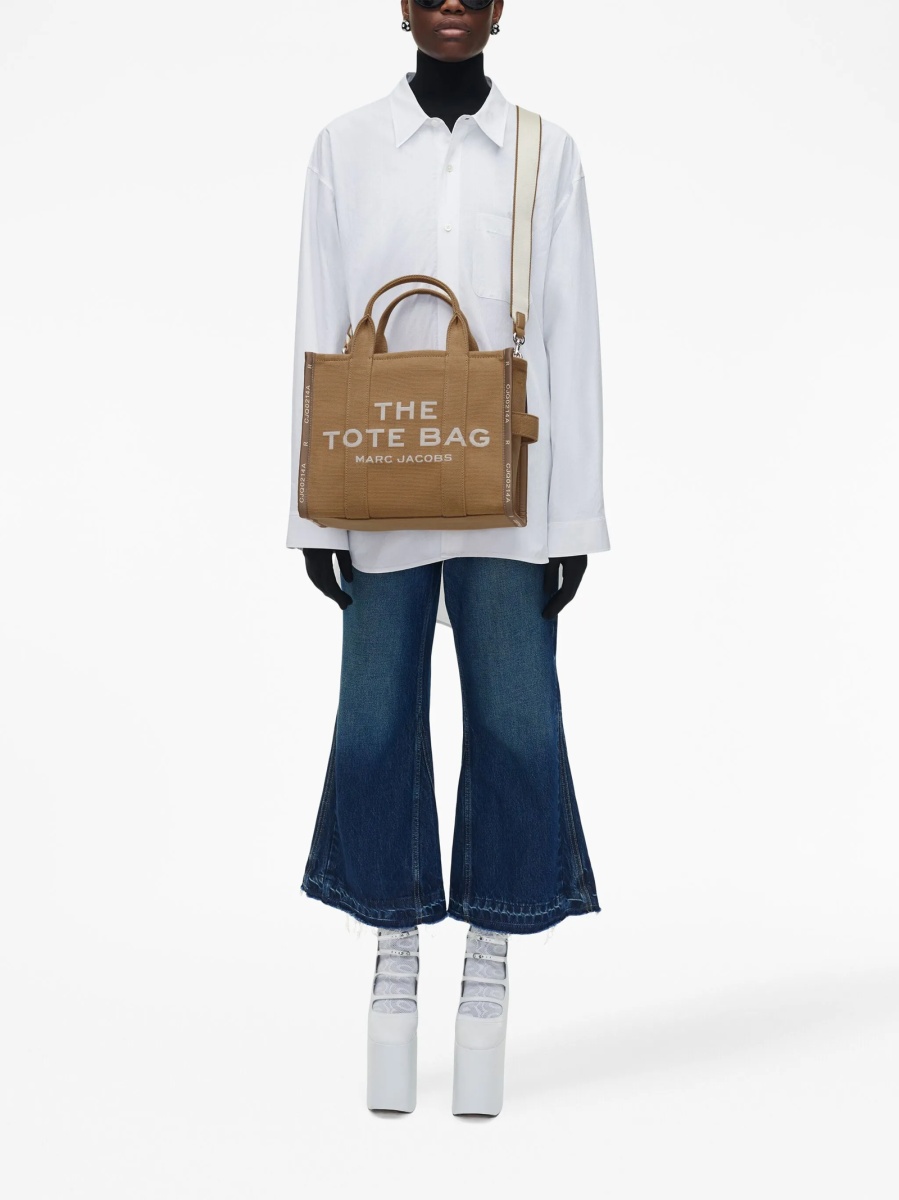Geanta de mana Marc Jacobs maro din bumbac si polyester - Img 3