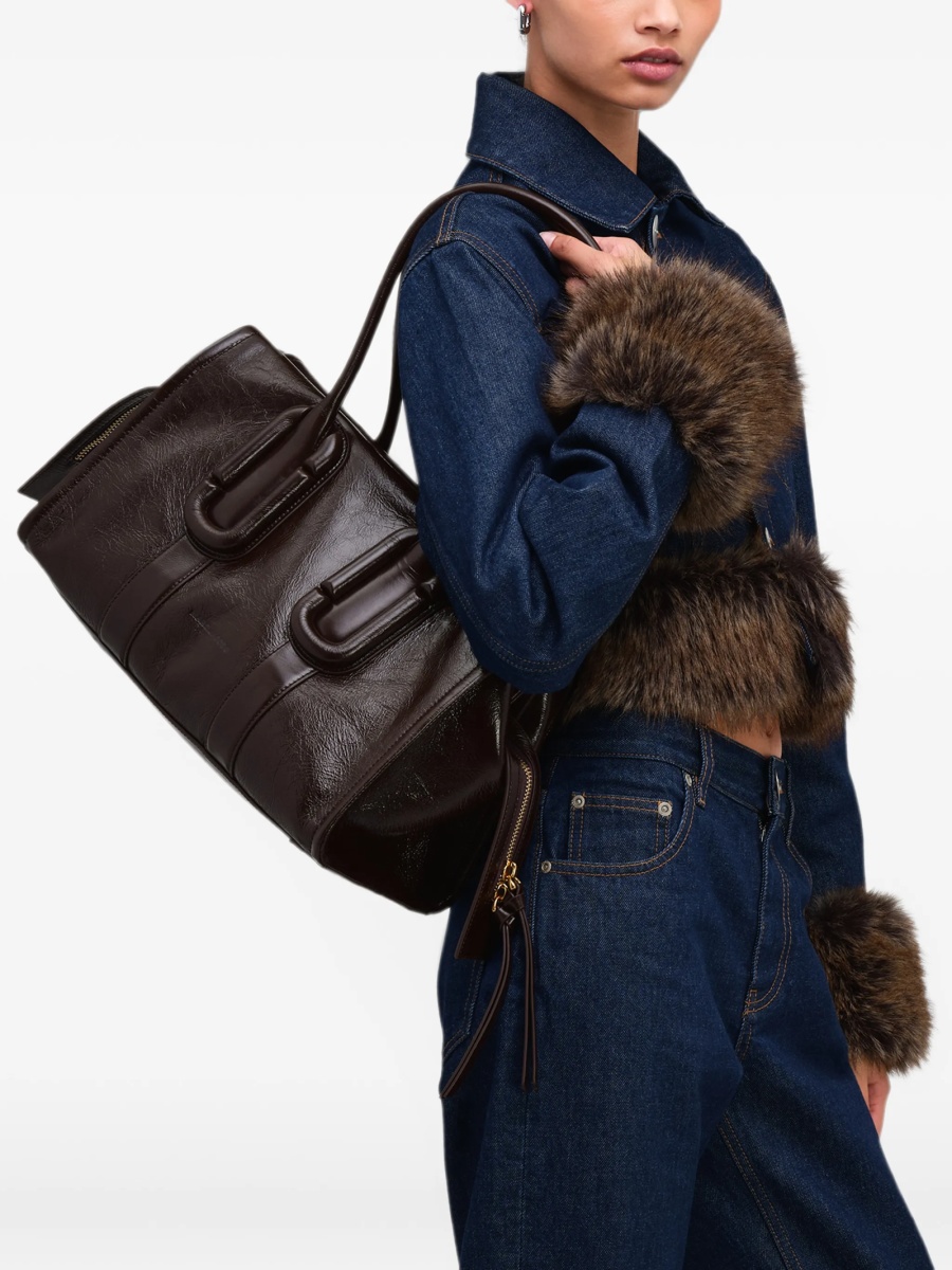 Geanta de mana Marc Jacobs maro din piele - Img 2