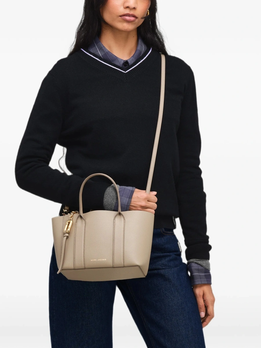 Geanta de mana Marc Jacobs neutra din piele - Img 2