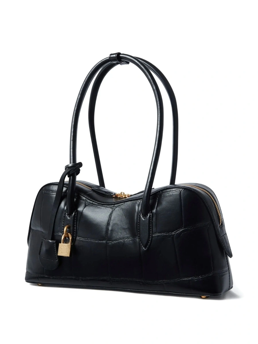 Geanta de mana Medium 'Ryder' Handbag with Lock Detail on Front in Ecoleather Black for Women - Img 5