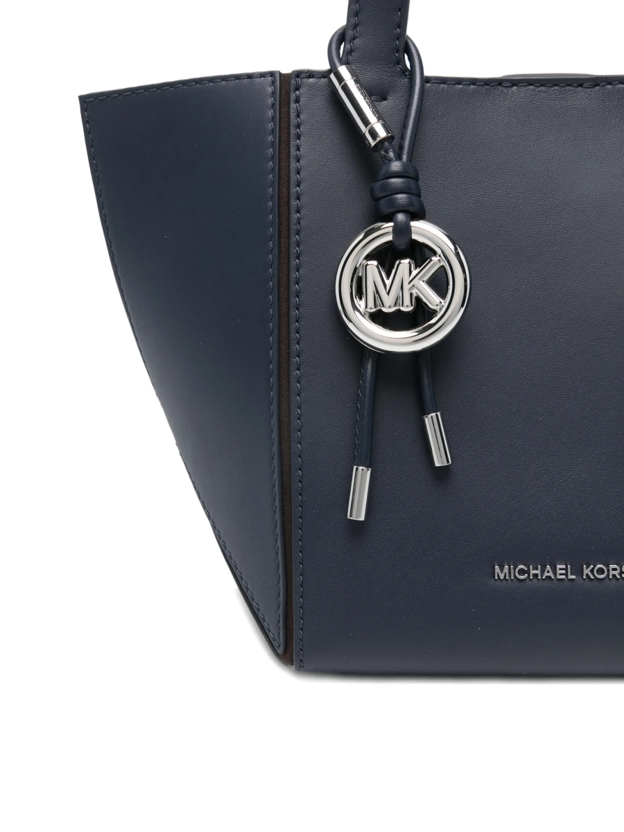 Geanta de mana Michael Kors albastra din piele - Img 4