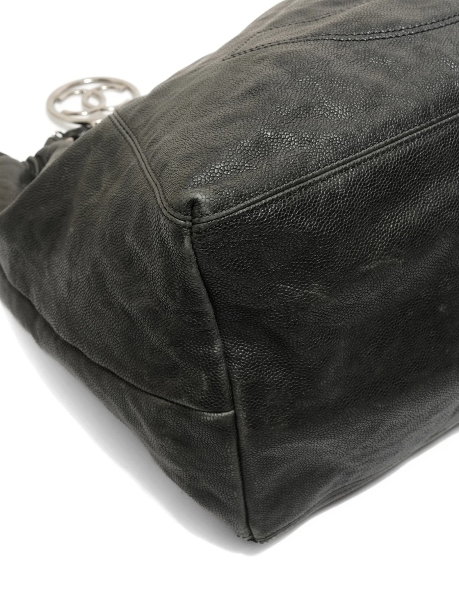 Geanta de mana Michael Kors neagra din piele tip caviar - Img 5